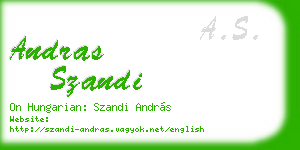 andras szandi business card